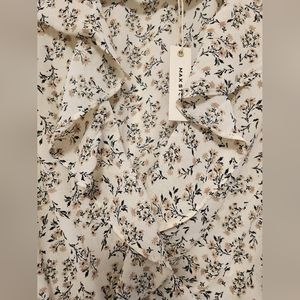 NWT Floral Ruffle Top